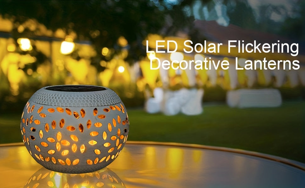 1pc Solar Table Lights Outdoor, White Metal Tabletop Light, Sun lights Garden lights, solar projection lights, Solar Powered Decorative Lighting Lantern, Christmas, Halloween Decorations Lights Outdoor For Desk Bedroom Patio