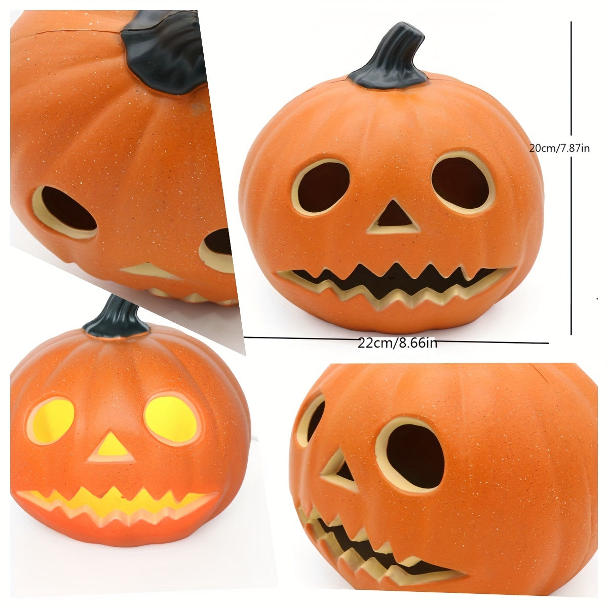 1pc Halloween Pumpkin Lantern, Halloween Pumpkin Ornament, Party Supply For Halloween Fall Indoor, Halloween Decorations