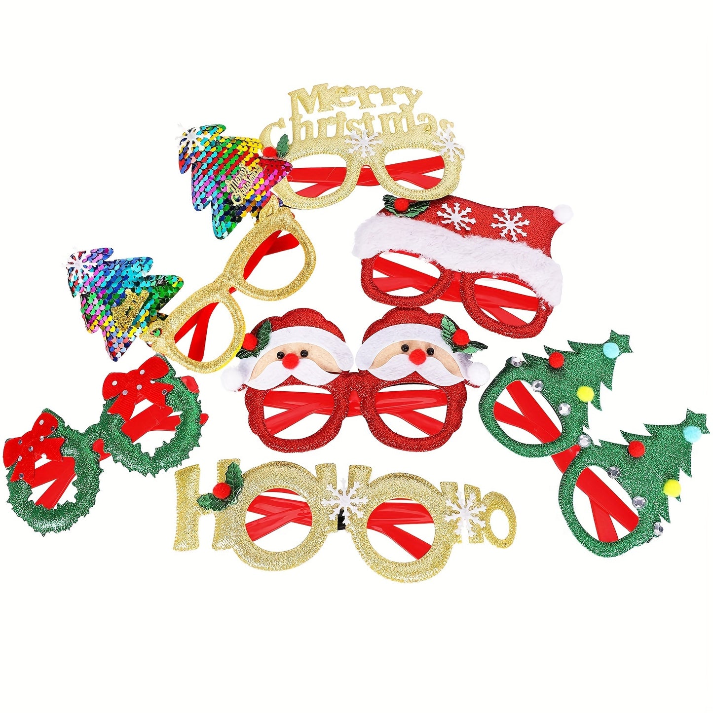 12pcs Sparkling Christmas Glasses - Perfect for Holiday Parties and Festive Celebrations