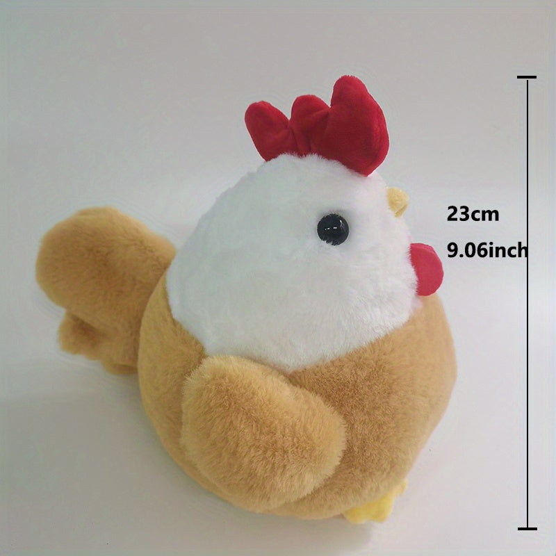 9.06-Inch Adorable Chicken Plush Toy, Soft Stuffed Animal Hen Perfect for Sleeping, Ideal Birthday And Christmas Gifts for Children And Loved Ones.