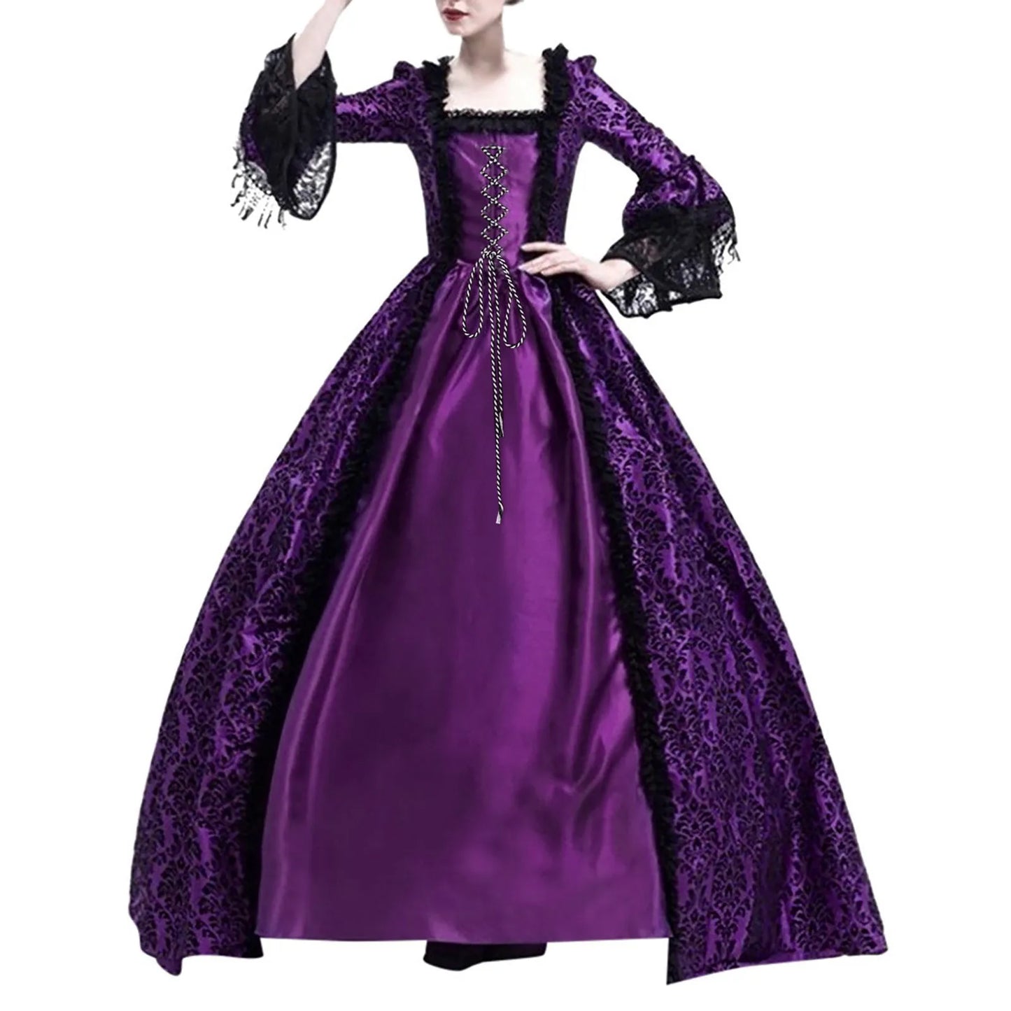 Halloween costume for adult women Medieval Cosplay Costumes Vintage Gothic Halloween suit 할로윈 코스튬 disfraz halloween para mujer