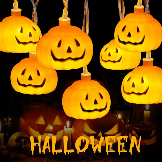Halloween Decoration Pumpkin String Lights For Indoor Battery/Usb Operated Hanging Lamp Festival Decor Lights Outdoor 502