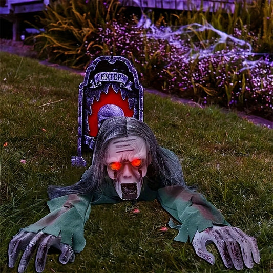 1pc, Halloween Decorations Crawling Ghost Sound Control With Hair Electric Crawling Ghost Bar Haunted House Props Horror Decoration, Home Decorations, Horror Decorations, Aesthetic Stuff, Cool Gadgets, Unusual Items