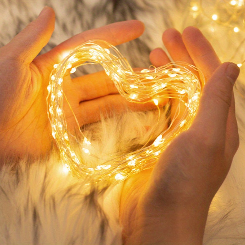 1pc String Lights for Bedroom, Party, Wedding, Christmas Halloween Decoration, 50/100LED, Holiday Lighting, Party Decorations, Ambient Lighting, Decorative Lighting, Durable String, Lightweight Design, Mood Lighting, Decorati